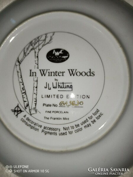 Iwc English beautiful decorative plate with deer