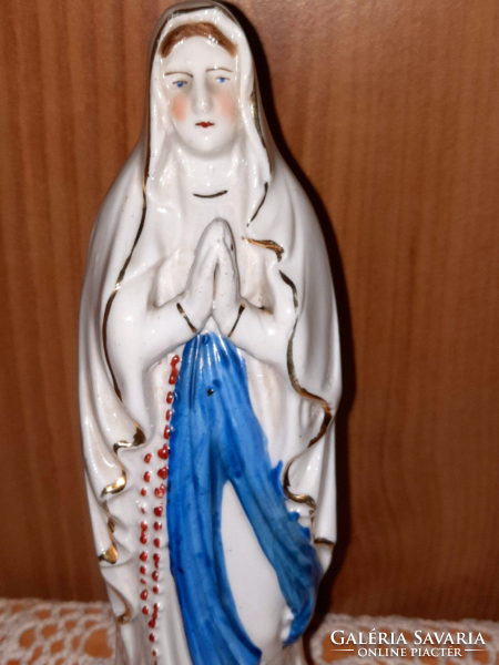 Antique painted porcelain Virgin Mary of Lourdes 2.