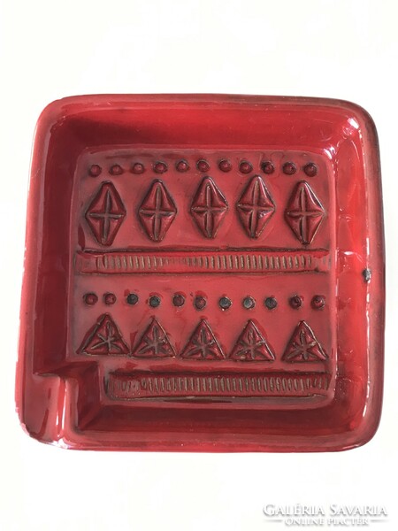 Bitossi ceramic ashtray 10.5 x 10.5 cm designed by Aldo Londi