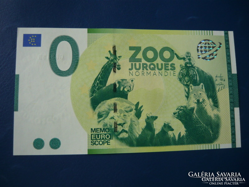 France 0 memo euro monkey giraffe lion tiger wolf cheetah! Rare commemorative paper money! Ouch!