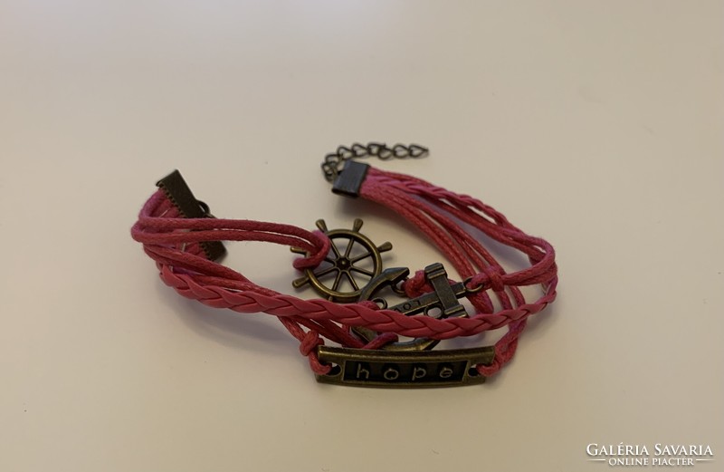 Különleges új többsoros hope love kormánykerék charm zsuzsuk fonott karkötő karperec karlánc