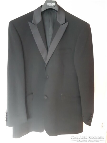 Black men's tuxedo top English moss brooch brand L size