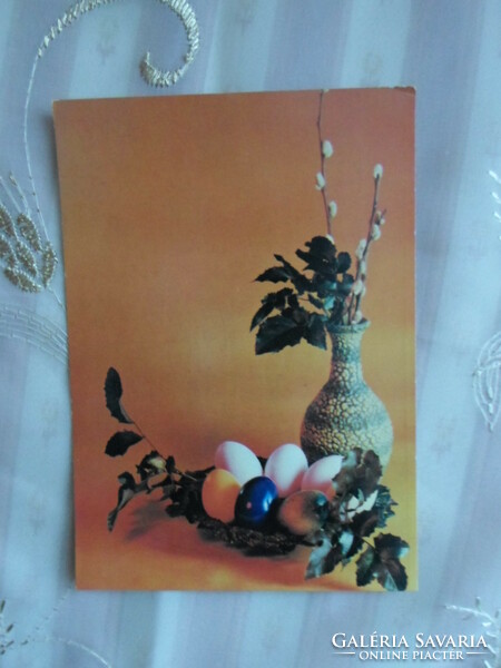 Régi húsvéti képeslap 18. (kerámia; 1960-1970-es évek)