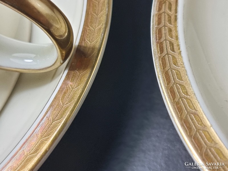 18-Dbos rosenthal selb.Germany winifred yellowish beige base color sophisticated porcelain tableware, detail