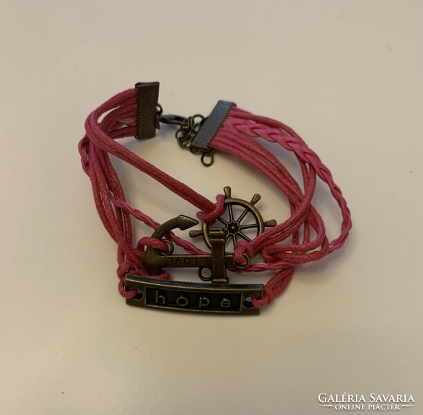 Special new multi-row hope love steering wheel charm zsuzsuk braided bracelet bangle bracelet