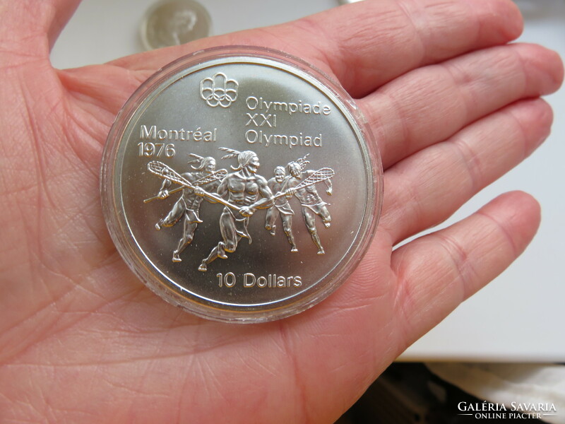 Canada, II. Erzsébet 2-2 db Montreal Olimpia ezüst 5 és 10 dollár eredeti díszdobozban