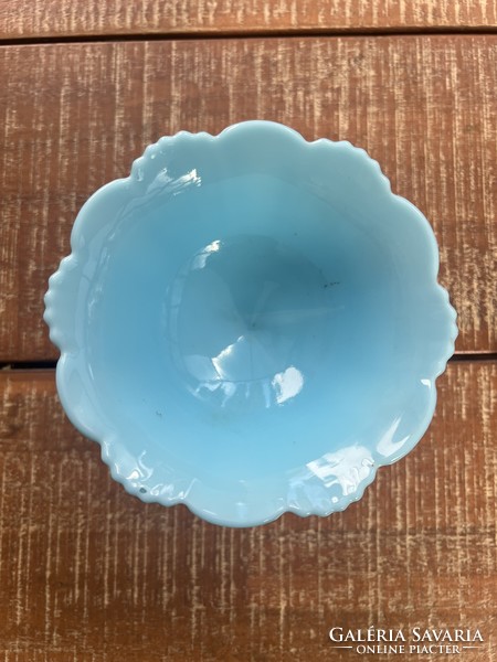 Turquoise glass offering.