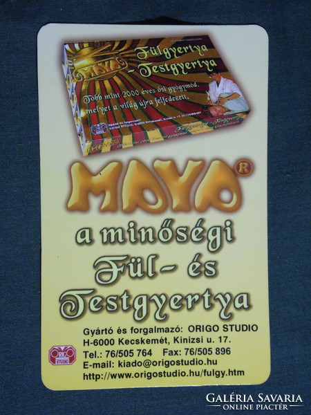 Kártyanaptár, Maya fül és testgyertya, Kecskemét, 2006, (6)