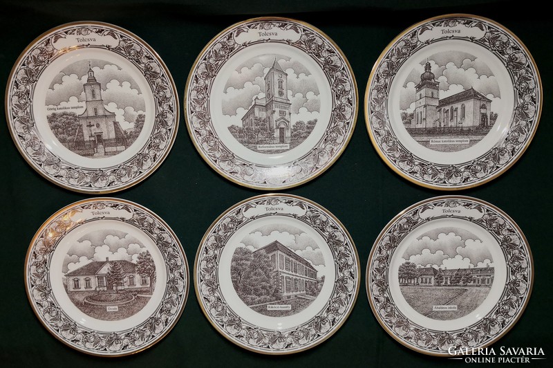 Dt/379 – decobex – tolcsva collection of 6 decorative porcelain plates