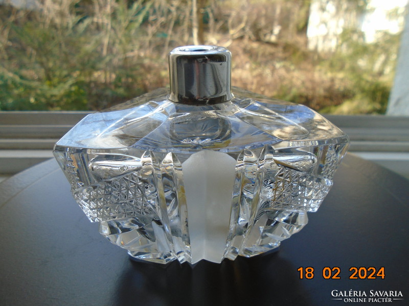 Art-deco antique heavy crystal steamed glass, glass works of art 674 g (!)