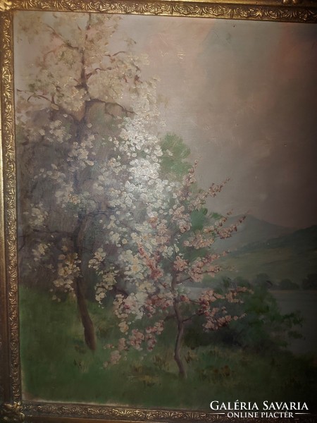 Ilyés L.festmény, olaj, farost, 43x50 cm+ keret