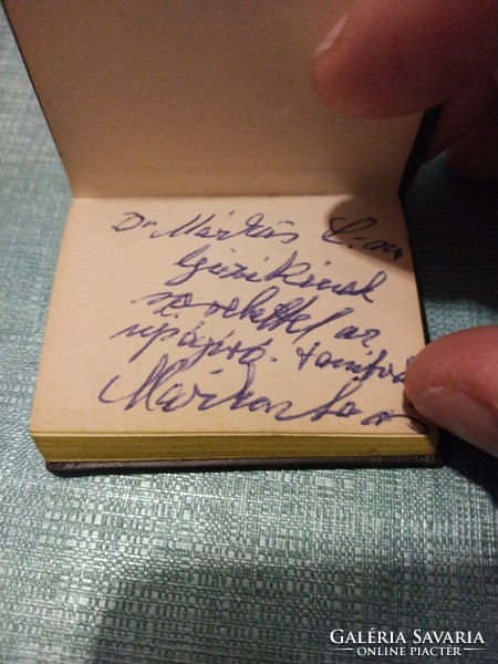 Dedikált,autograf Márkus Lajos Ólombetűk 1967 minikönyv,szép állapotban