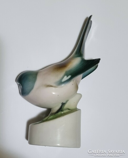 1 Zsolnay tit with a short beak is rare! Porcelain figure nipp