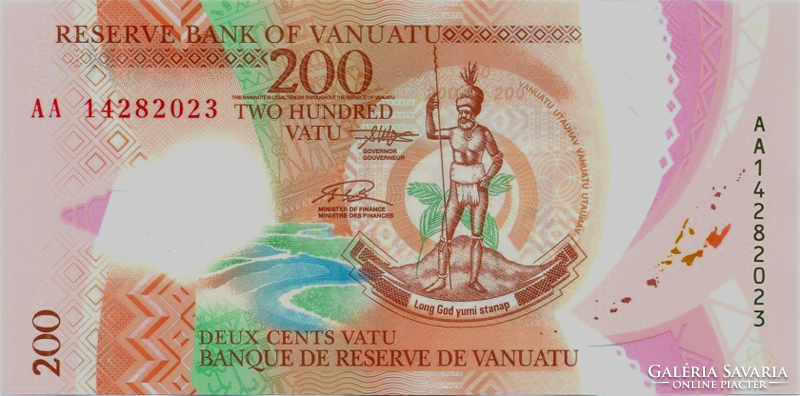 Vanuatu 200 Vatu 2014 UNC POLYMER