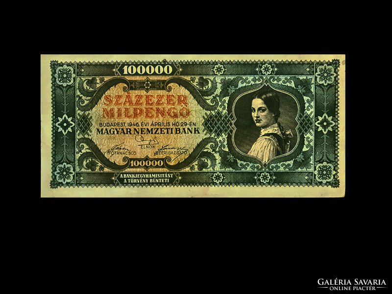 One hundred thousand milpengő - 1946 - inflation banknote! - Read!