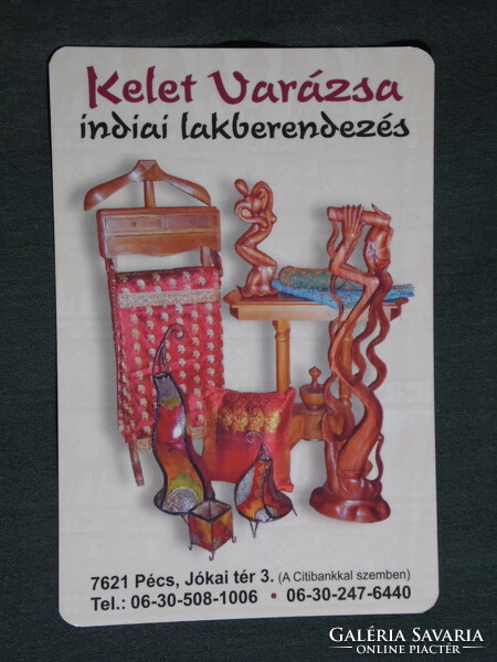 Kártyanaptár, Kelet varázsa Indiai lakberendezési üzlet, Pécs, 2006, (6)
