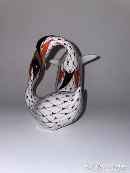 Pair of porcelain ducks from Raven House with garden decor