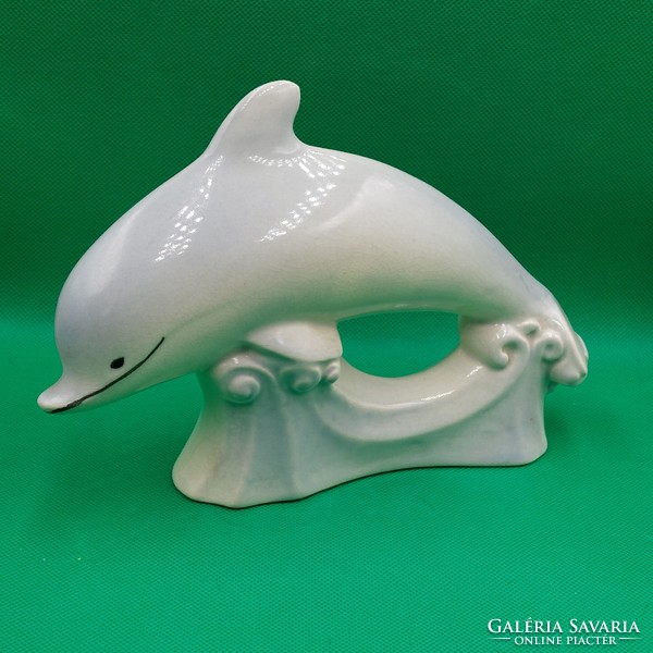 Retro Segesvári kerámia delfin figura