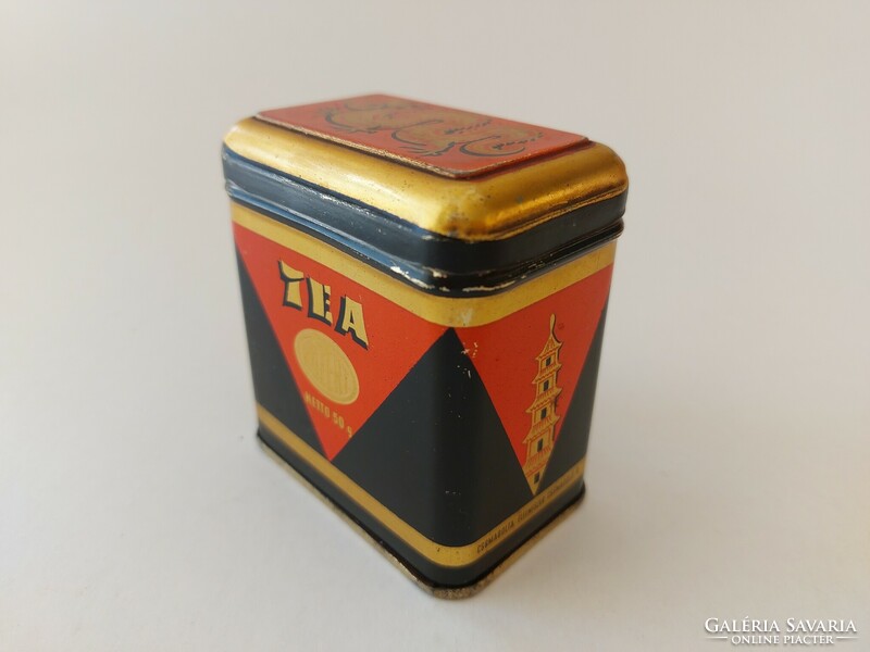 Old metal box for public retro tea box
