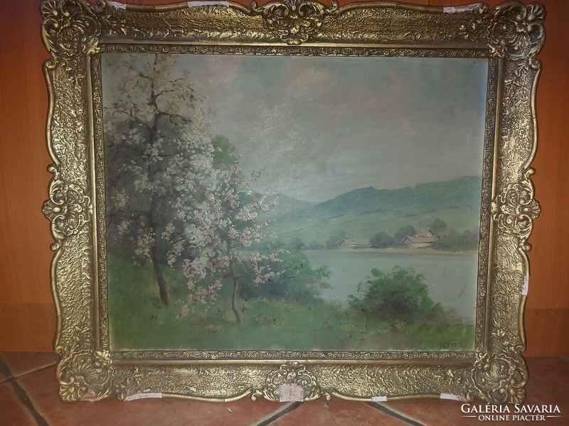 Ilyés l. Painting, oil, wood fiber, 43x50 cm+ frame