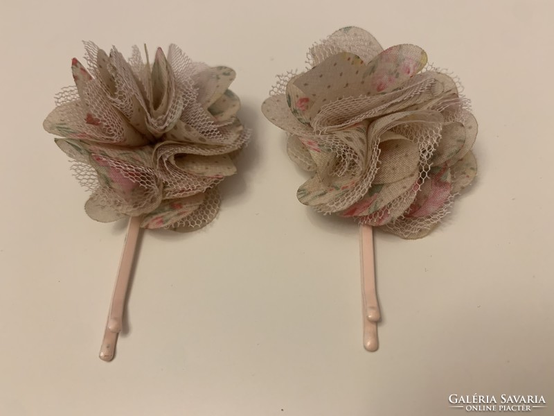 Dreamy new 2 pcs zenner delicate romantic pastel rosy twisted rose hair clip