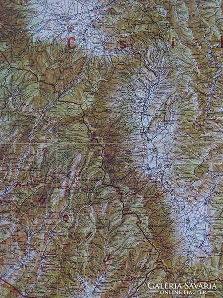 1Q400 Székelyföld térkép M.Kir. Honvéd térképészet 67 x 83 cm