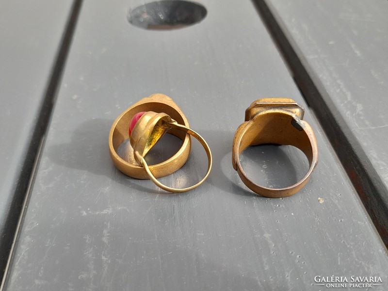 Copper signet ring for men + one for women