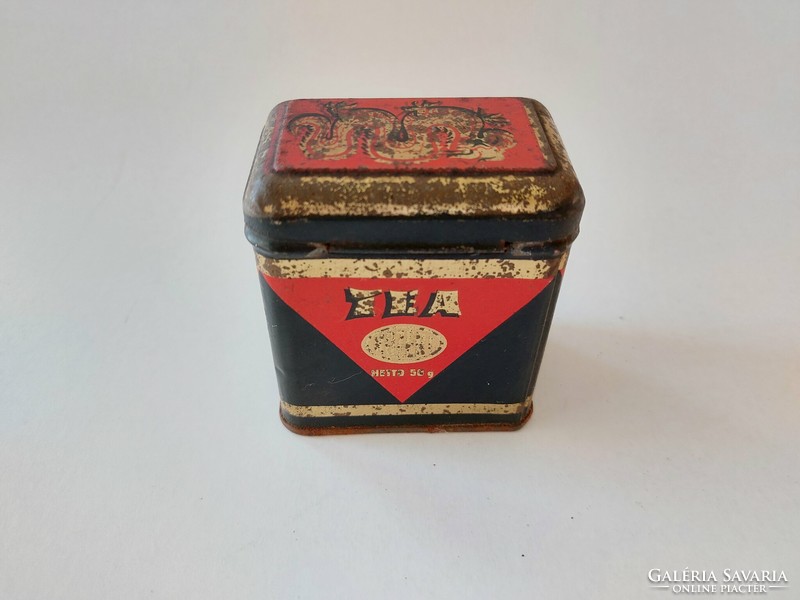 Old metal box for public retro tea box