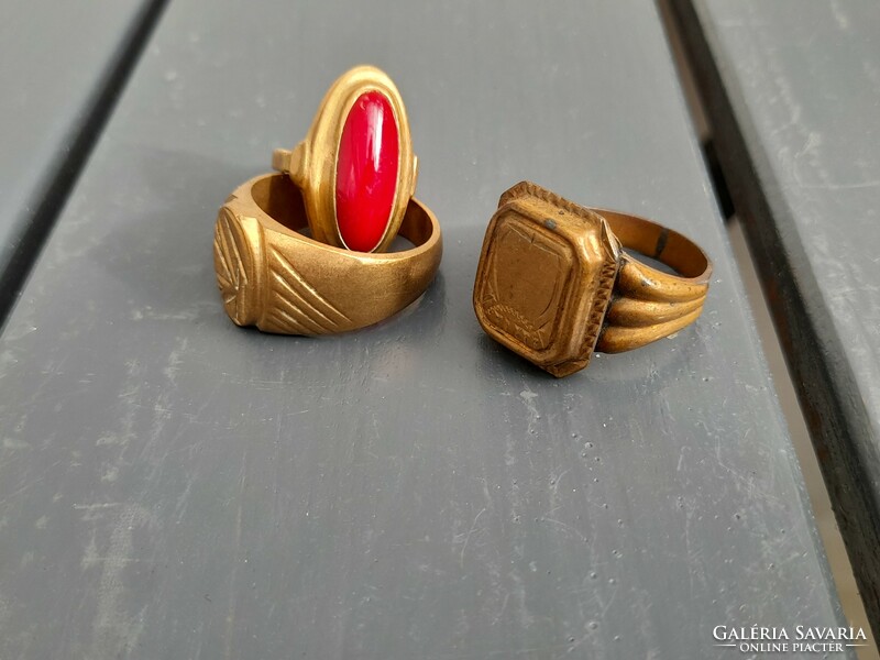 Copper signet ring for men + one for women