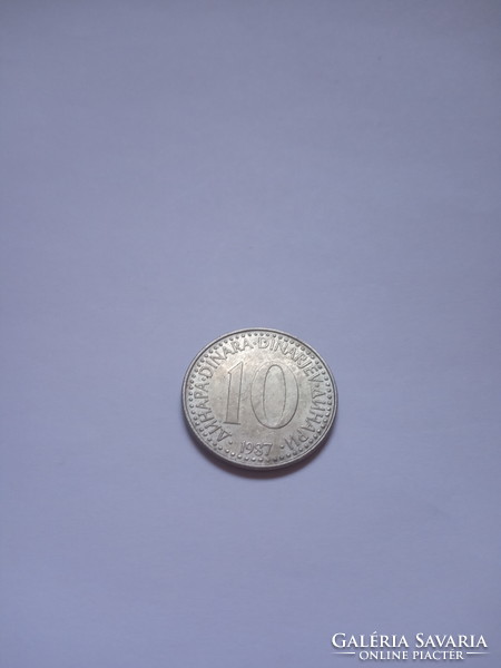 Nice 10 dinars 1987 ( 2 )