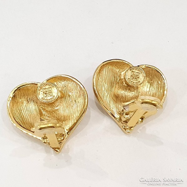 Original givenchy 18kt gold-plated crystal earrings