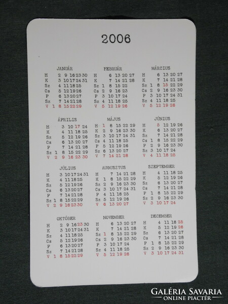 Card calendar, triász gép kft., Building materials, timber, sawmills, goats, 2006, (6)