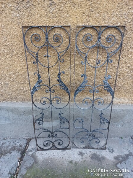 Antique wrought iron window grille