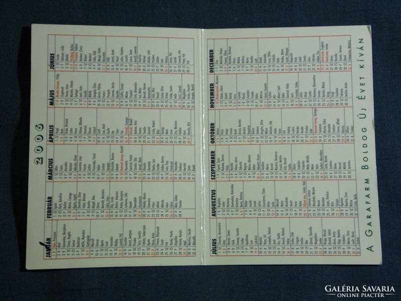 Card calendar, garafarm vegetable and flower seed trading, baja, 2006, (6)