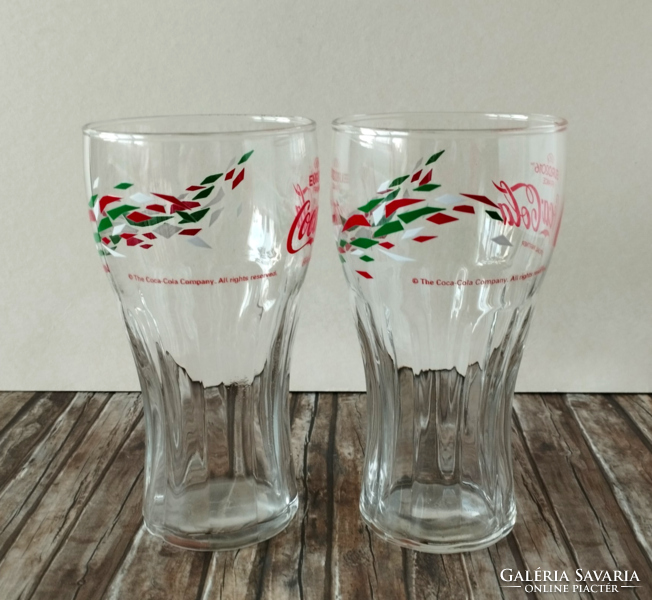 2 Coca-Cola glass cups, 2016 European football championship for France collection, for replacement