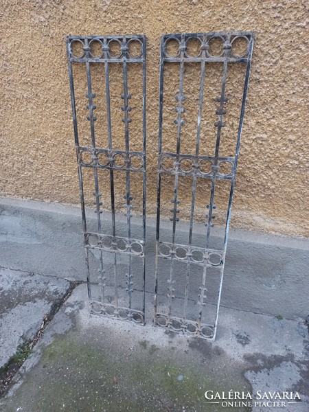 Antique wrought iron window grille