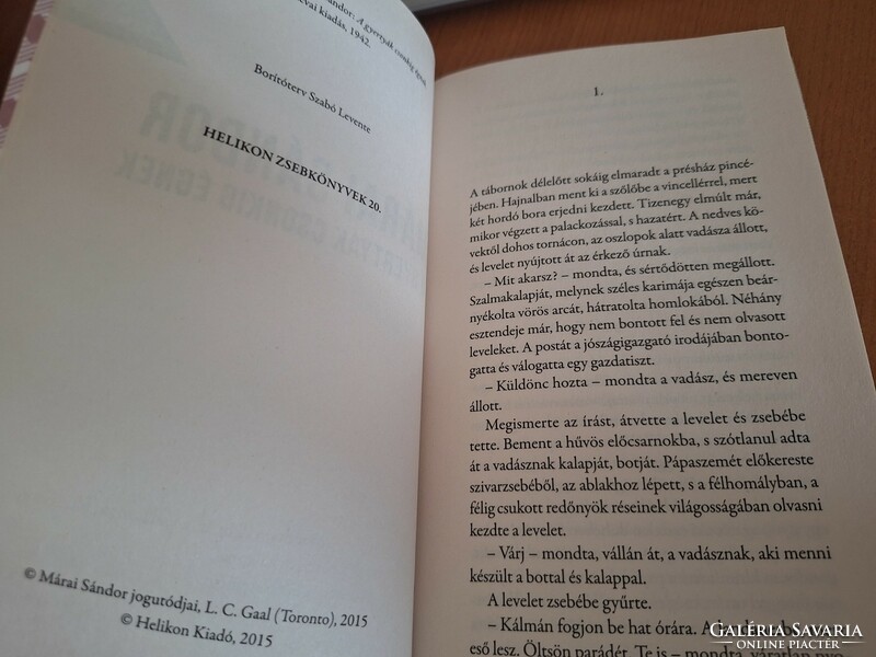 Márai Sándor: Füves könyv és a gyertyák csonkig égnek  3500.-Ft