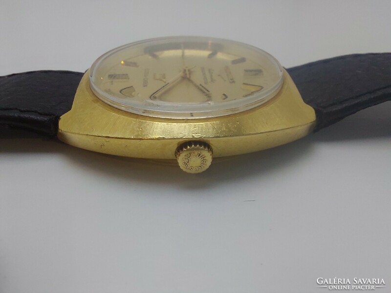 302T. 18K gold (min. 20G) longines ultra-chron automatic watch with gold rotor, in excellent condition 37mm