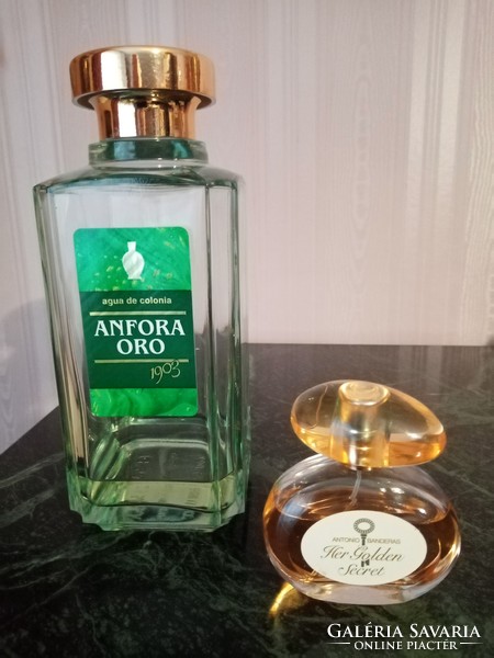 2 üveg női kölni / parfüm  --  spanyol  Amfora oro és Antonio Banderas