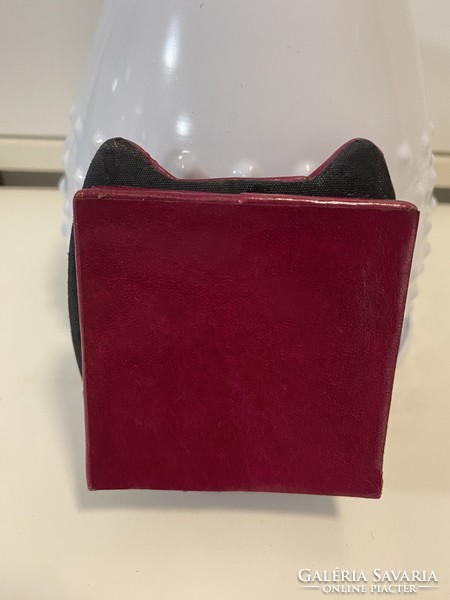 Bagoly formájú bőr pénztárca aprótartó 8x7 cm (Egy régi gyűjtemény darabja)