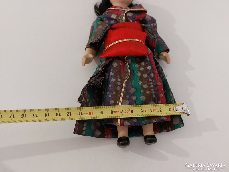 Régi japán figura lány baba 25 cm