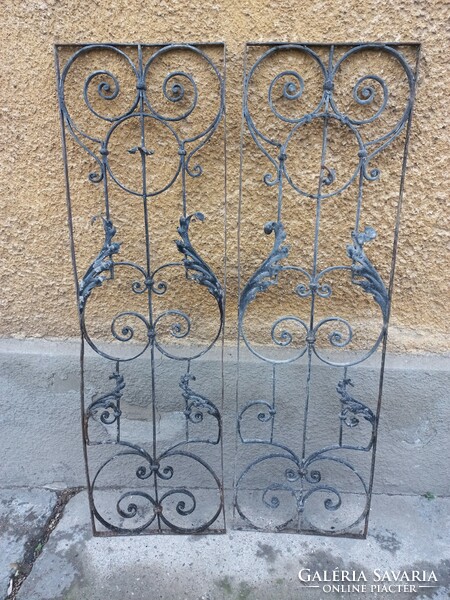 Antique wrought iron window grille