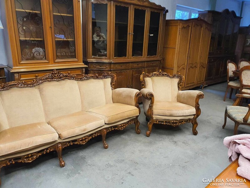 Baroque sofa set beige