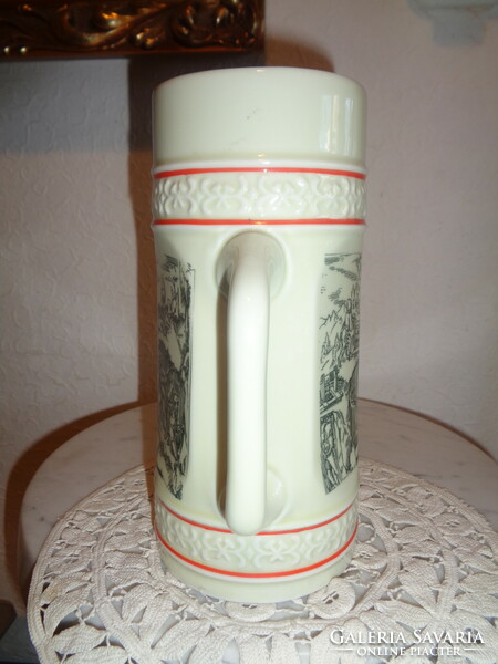 Miner's mug, souvenir from your colleagues, Hóllóháza porcelain