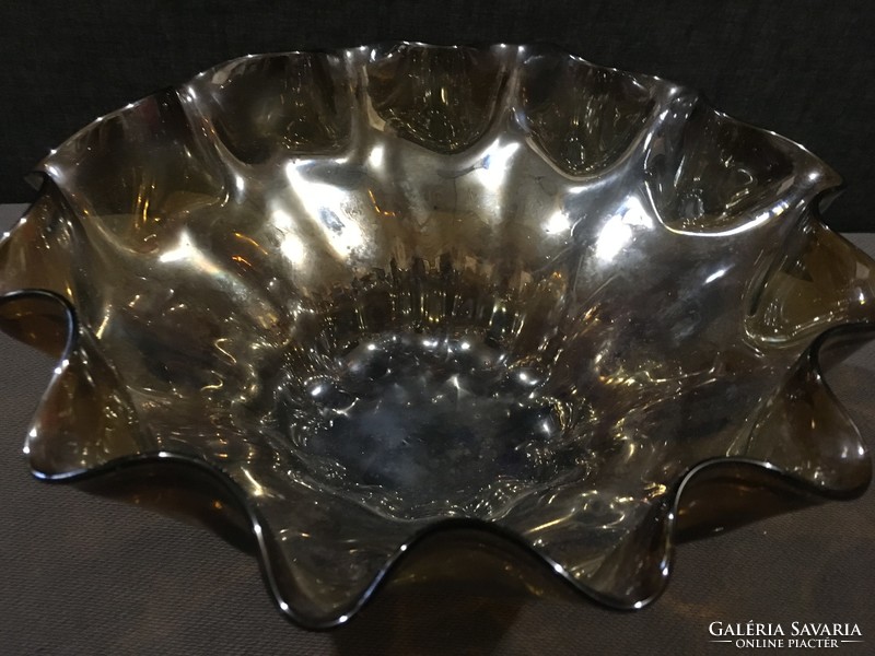 Large iridescent Murano bowl!! Flawless!!! 27.5X12 cm!!!