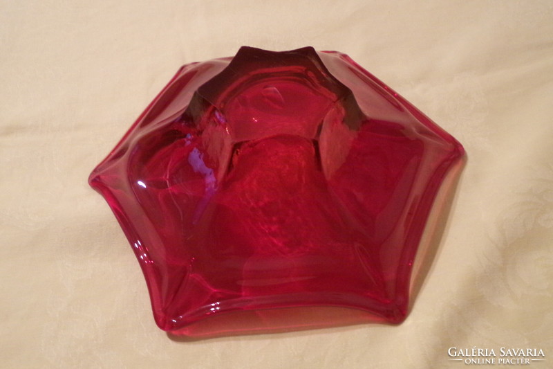 Glass centerpiece fruit bowl offering 26x8cm