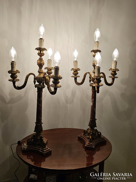 Pair of old candelabers - lamps
