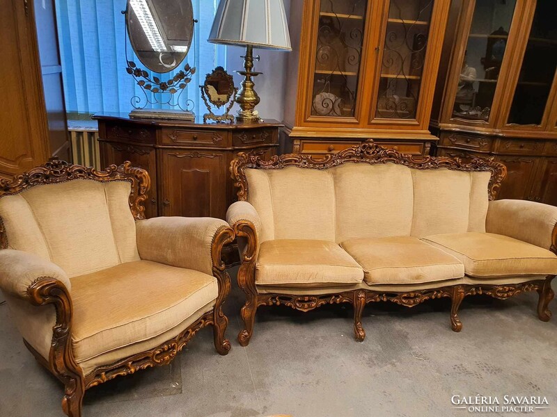 Baroque sofa set beige