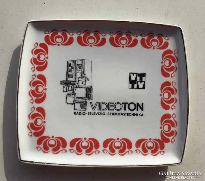 Videoton hóllóháza advertising porcelain bowl