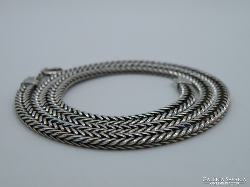 UK0237   Elegáns halszálka mintás ezüst nyaklánc 925